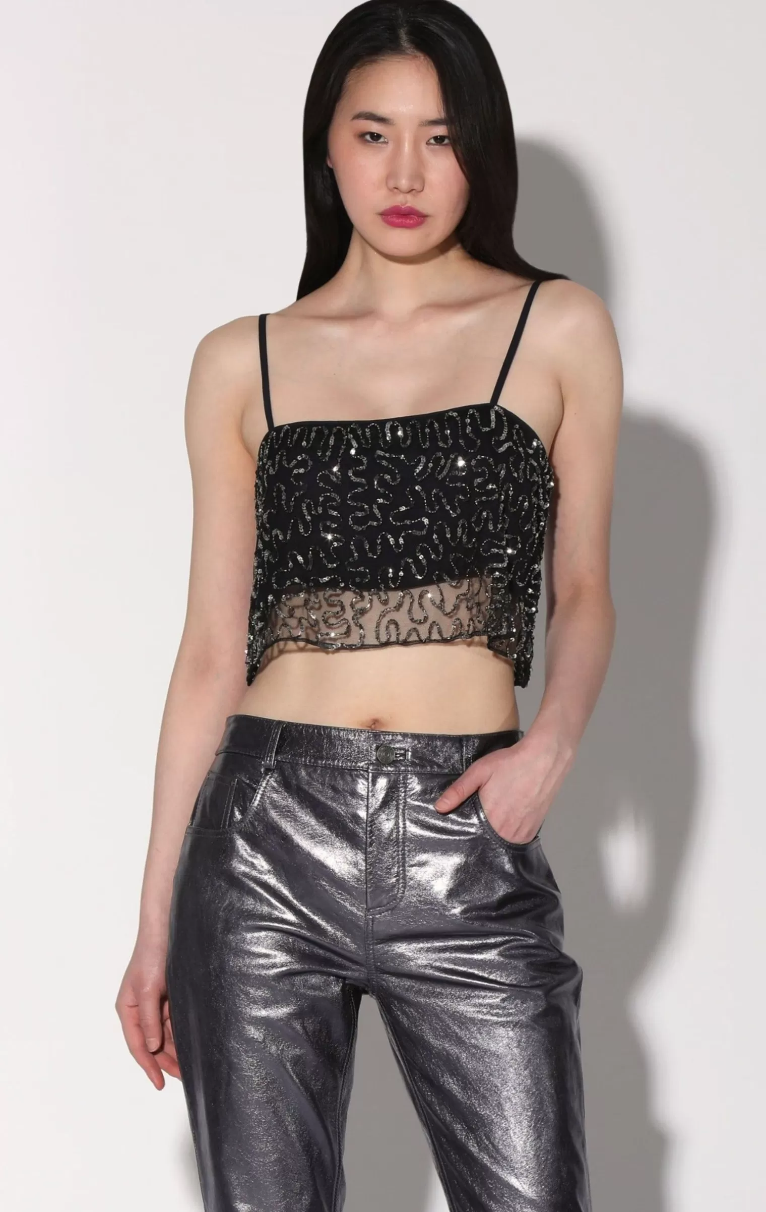 Walter Baker Tiana Top, Swirl Sequin>Women Tops