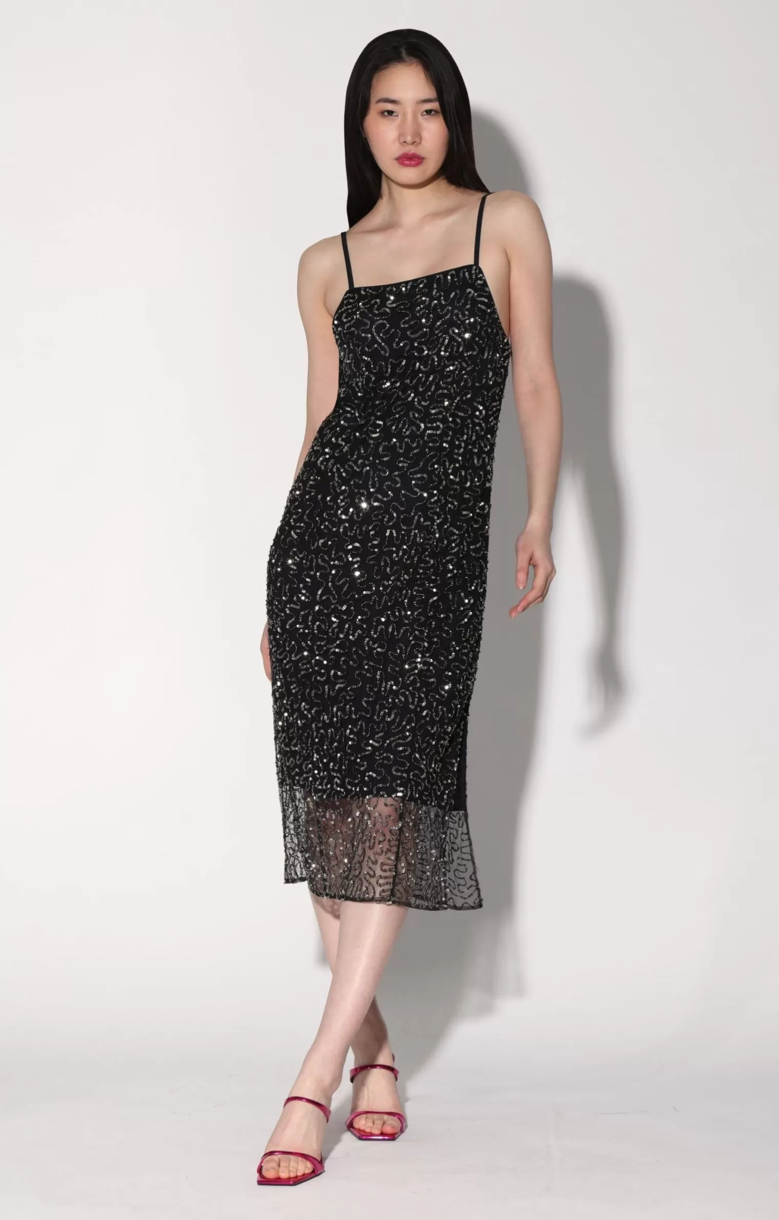 Walter Baker Tori Dress, Swirl Sequin>Women Dresses