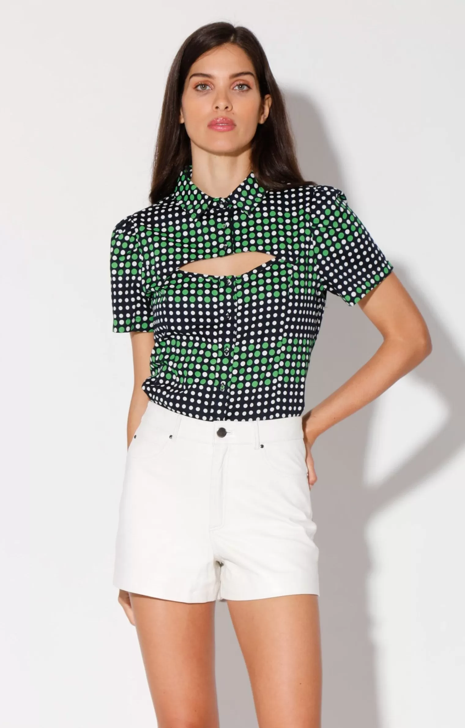 Walter Baker Trisha Top, Dot Mirage-Cotton Sateen>Women Tops