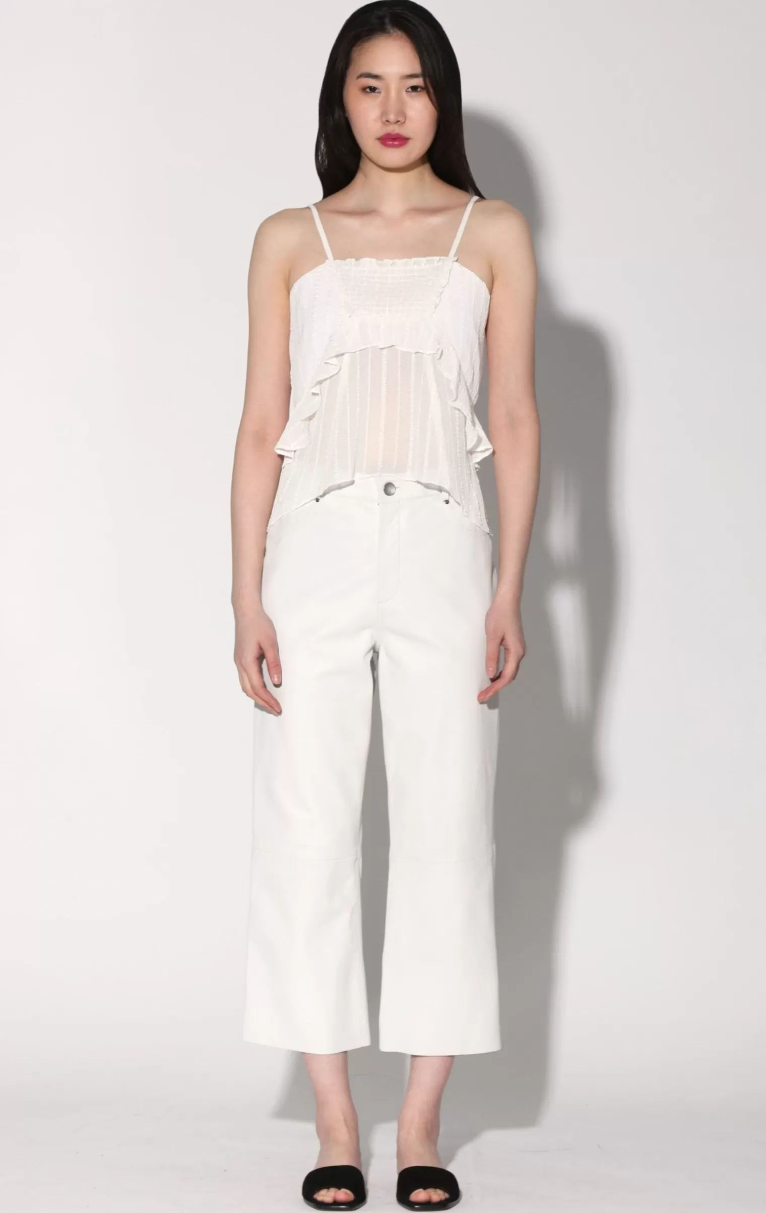 Walter Baker Venice Pant, Bright White-Leather>Women Leather