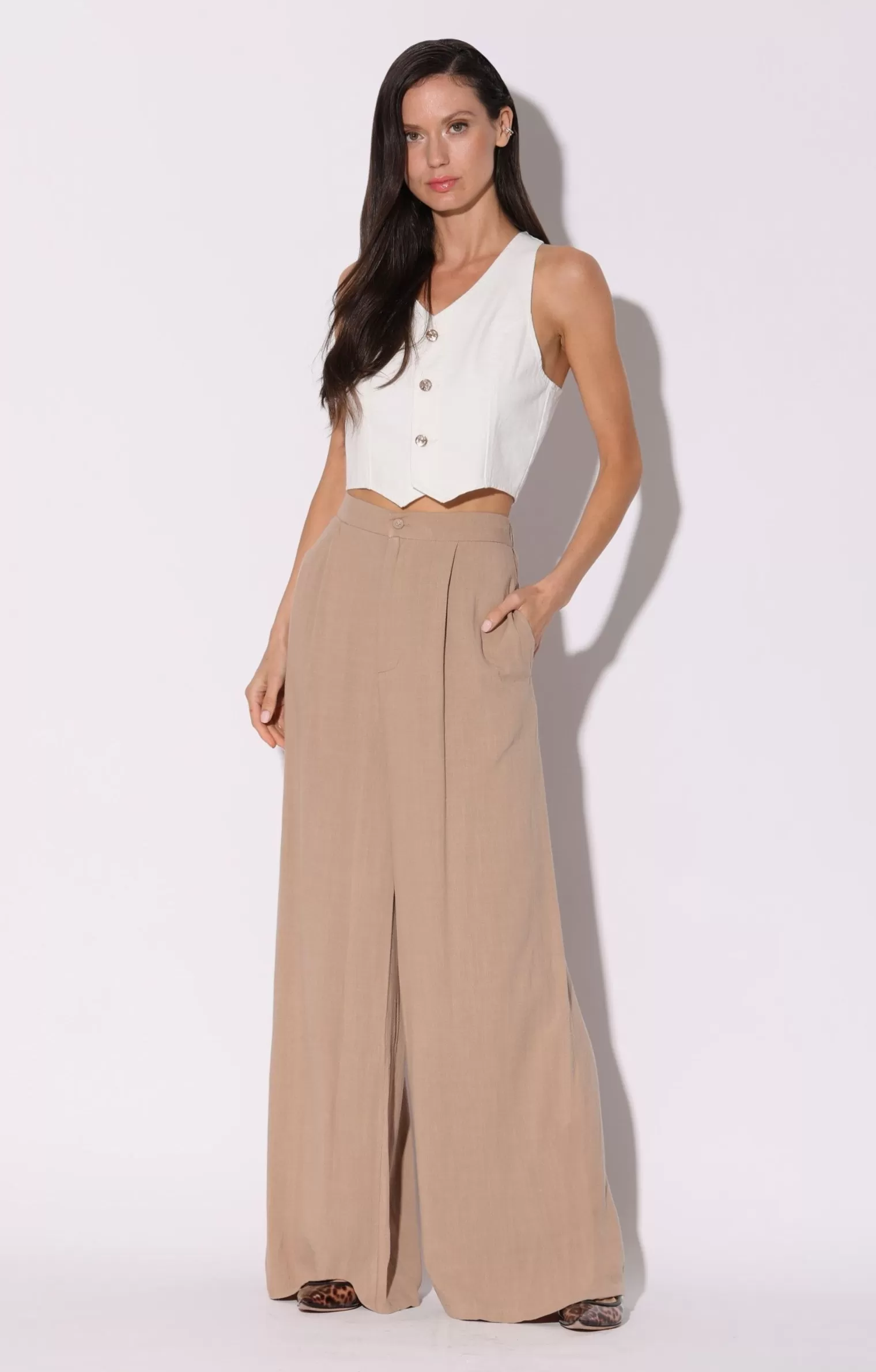 Walter Baker Wren Pant, Straw>Women Bottoms