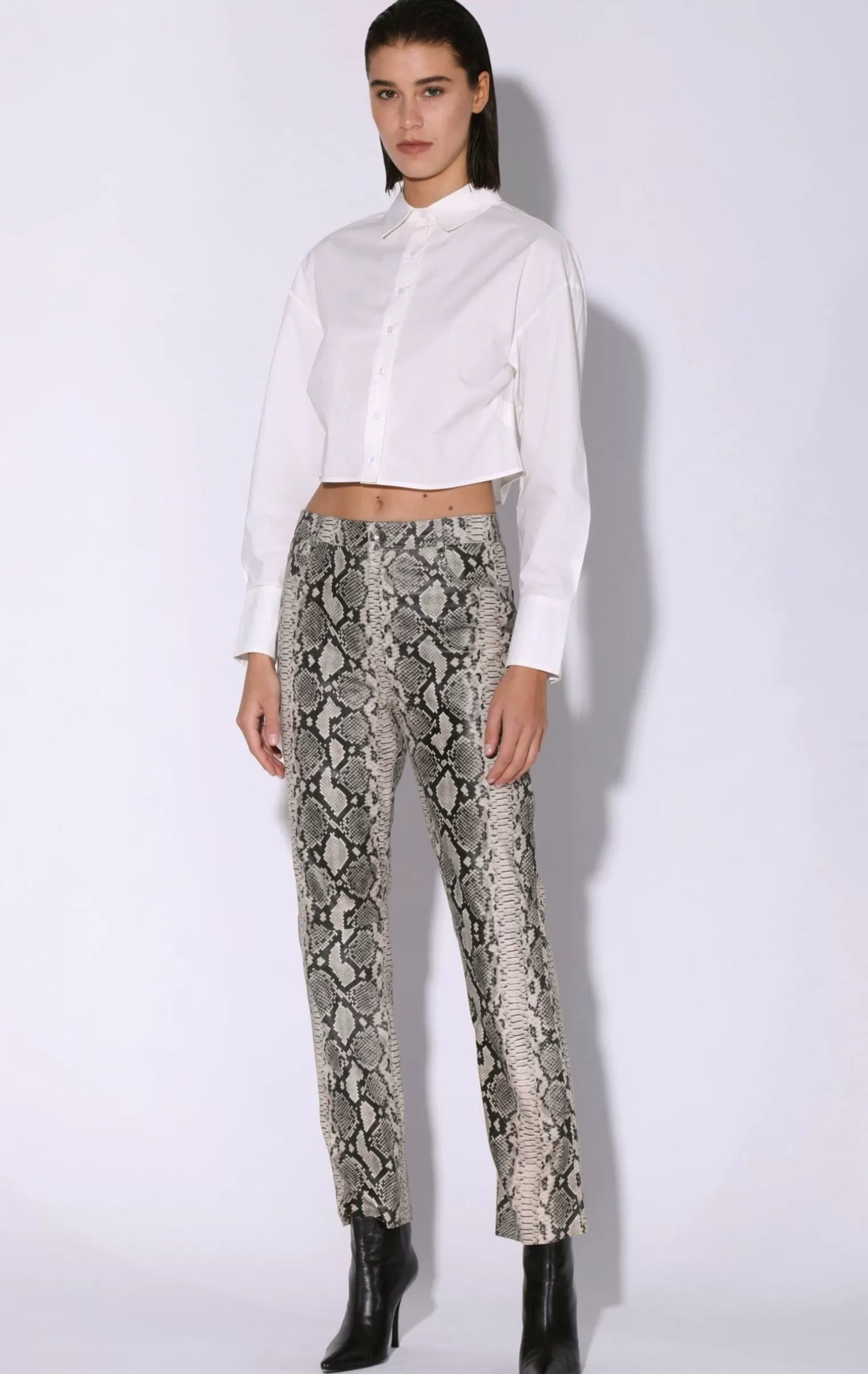 Walter Baker Yvette Pant, Grey Snake-Leather>Women Bottoms