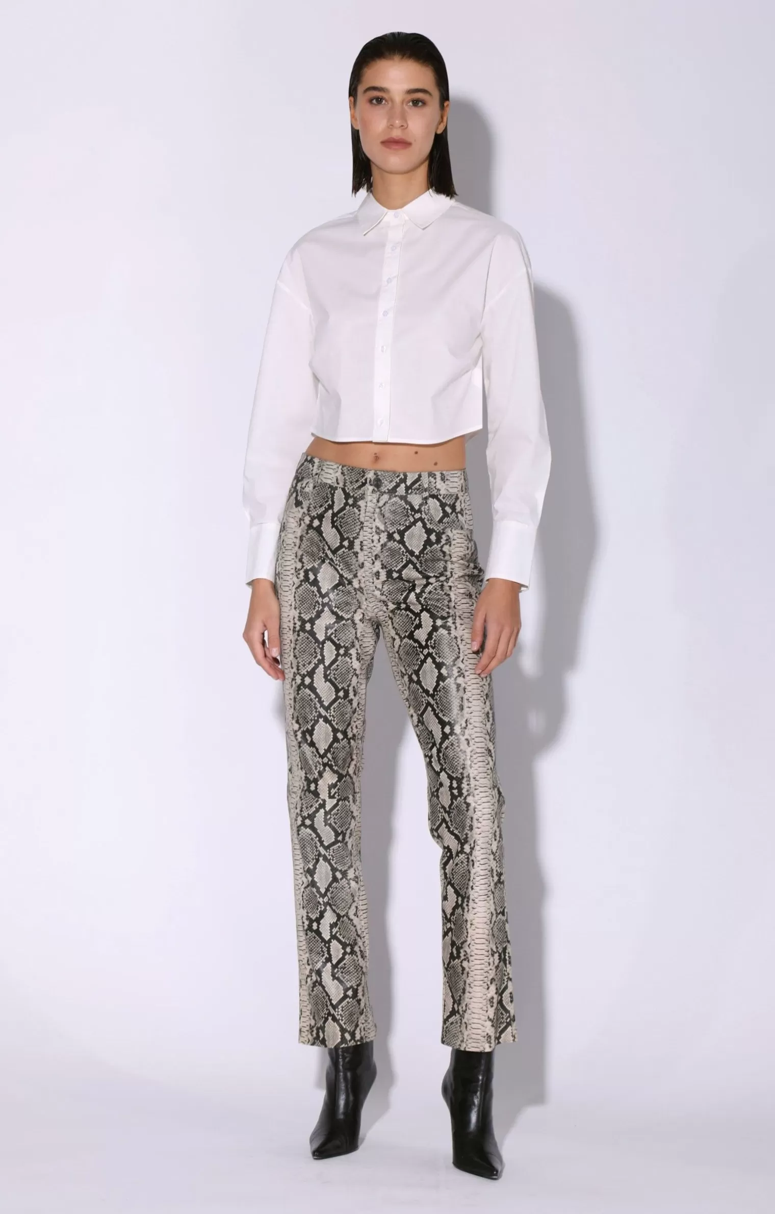 Walter Baker Yvette Pant, Grey Snake-Leather>Women Bottoms